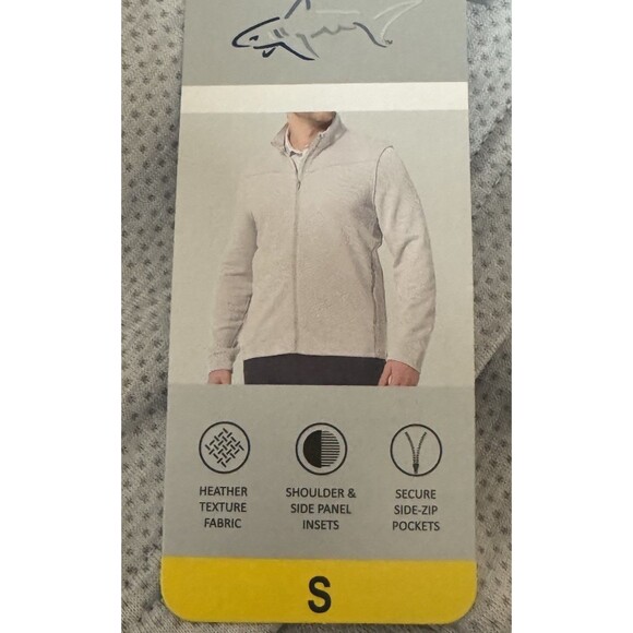 Greg Norman Mens Size Small Gray Heather Texture Full Zip Jacket - Picture 5 of 7
